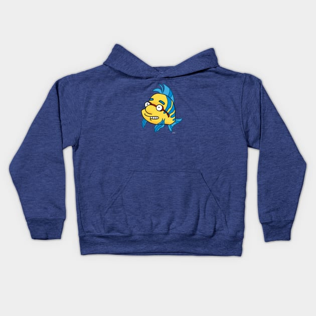 Poindexter fish Kids Hoodie by CKline